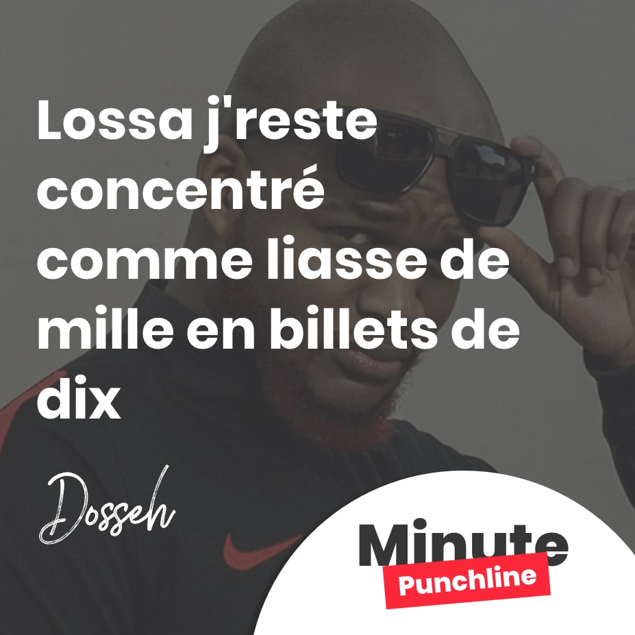 « Lossa j’reste concentré Comme liasse de mille en billets de dix »