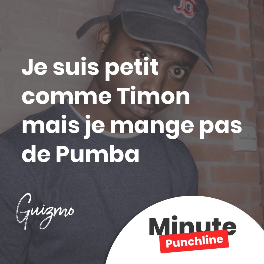 Je suis petit comme Timon mais je mange pas de Pumba