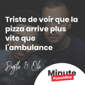 Triste de voir que la pizza arrive plus vite que l’ambulance