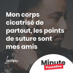 Mon corps cicatrisé de partout, les points de suture sont mes amis