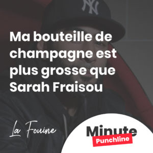 Ma bouteille de champagne est plus grosse que Sarah Fraisou