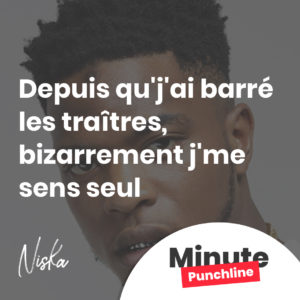 Depuis qu'j'ai barré les traîtres, bizarrement j'me sens seul