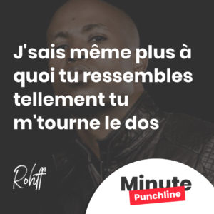 J'sais même plus à quoi tu ressembles tellement tu m'tourne le dos