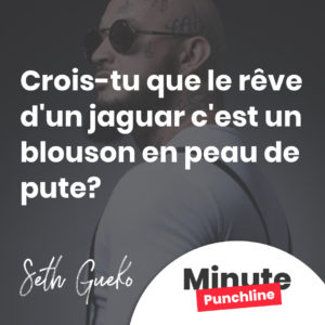 Crois-tu que le rêve d'un jaguar c'est un blouson en peau de pute?