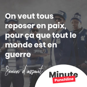 On veut tous reposer en paix, pour ça que tout le monde est en guerre