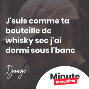 J'suis comme ta bouteille de whisky sec j'ai dormi sous l'banc