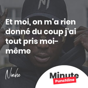 Et moi, on m'a rien donné du coup j'ai tout pris moi-même