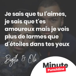 Je sais qu'tu l'aimes, je sais que t'es amoureux mais je vois plus de larmes que d'étoiles dans tes yeux