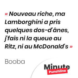 Nouveau riche, ma Lamborghini a pris quelques dos-d'ânes, j'fais ni la queue au Ritz, ni au McDonald's