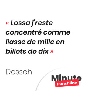 Lossa j’reste concentré Comme liasse de mille en billets de dix »
