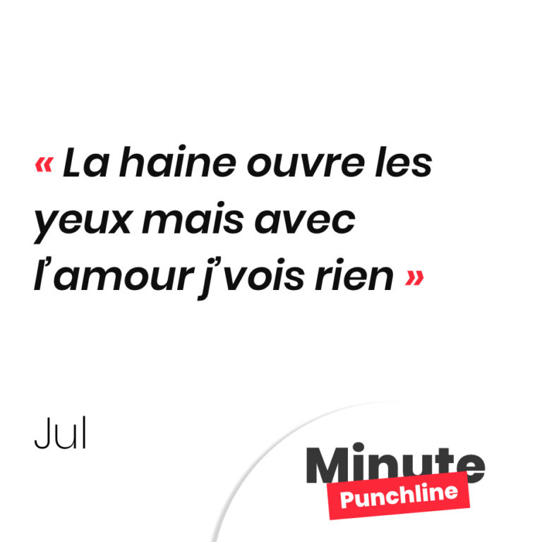 La haine ouvre les yeux mais avec l’amour j’vois rien