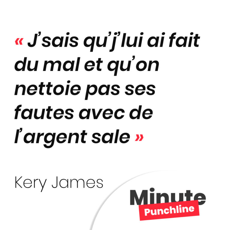 J’sais qu’j’lui ai fait du mal Et qu’on nettoie pas ses fautes avec de l’argent sale