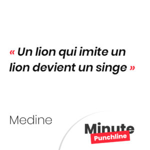 Un lion qui imite un lion devient un singe