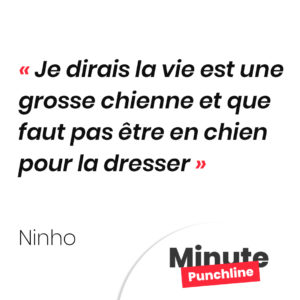 Je dirais la vie est une grosse chienne et que faut pas être en chien pour la dresser