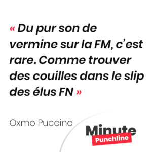Du pur son de vermine sur la FM, c’est rare. Comme trouver des couilles dans le slip des élus FN