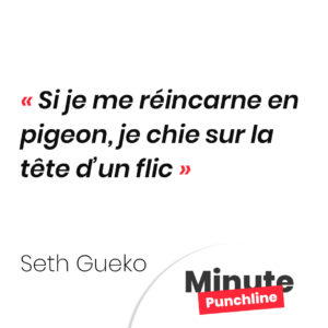 Si je me réincarne en pigeon, je chie sur la tête d’un flic