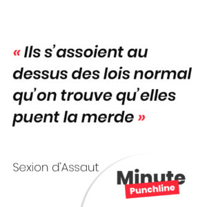 Ils s’assoient au dessus des lois normal qu’on trouve qu’elles puent la merde