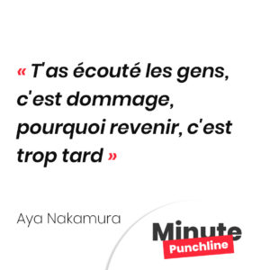 T'as écouté les gens, c'est dommage Pourquoi revenir, c'est trop tard