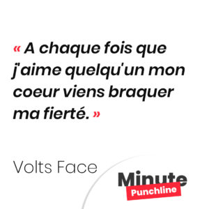 A chaque fois que j'aime quelqu'un mon coeur viens braquer ma fierté.