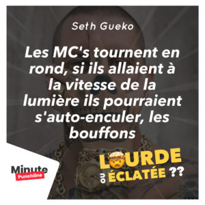 Les MC's tournent en rond, Si ils allaient à la vitesse de la lumière ils pourraient s'auto-enculer, les bouffons