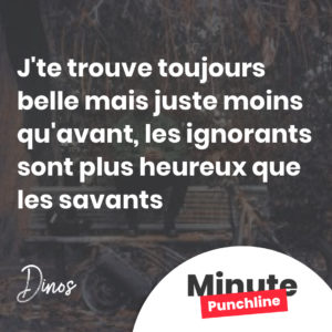 J'te trouve toujours belle mais juste moins qu'avant, les ignorants sont plus heureux que les savants