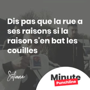 dis pas que la rue a ses raisons si la raison s'en bat les couilles