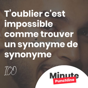 T’oublier c'est impossible comme trouver un synonyme de synonyme