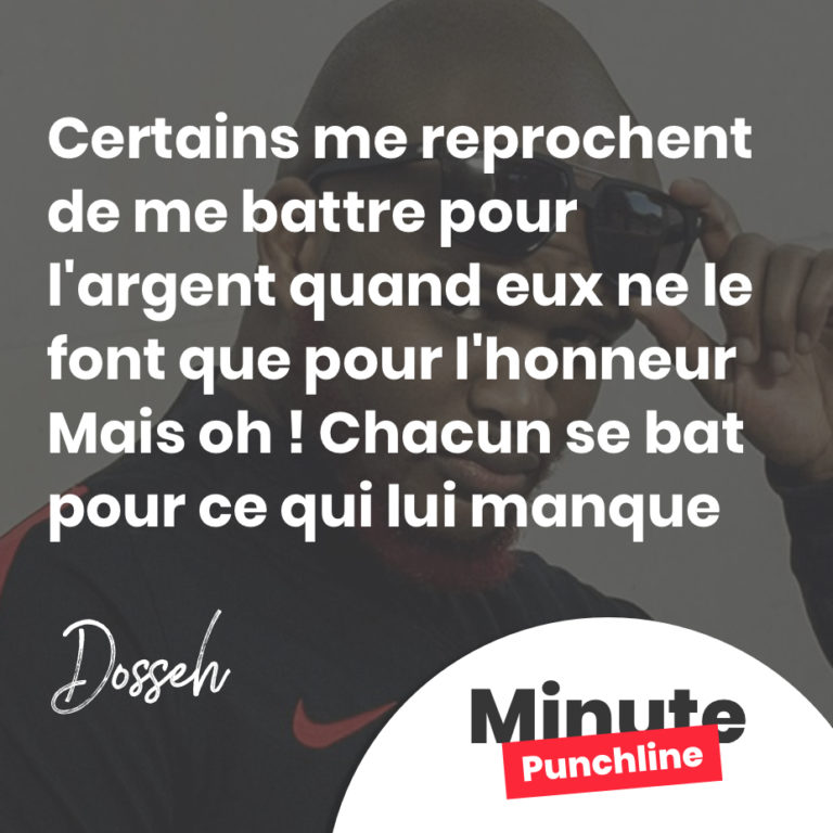 Certains me reprochent de me battre pour l'argent quand eux ne le font que pour l'honneur Mais oh ! Chacun se bat pour ce qui lui manque