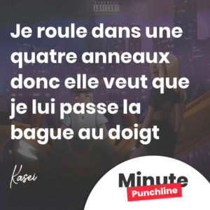 Je roule dans une quatre anneaux donc elle veut que je lui passe la bague au doigt