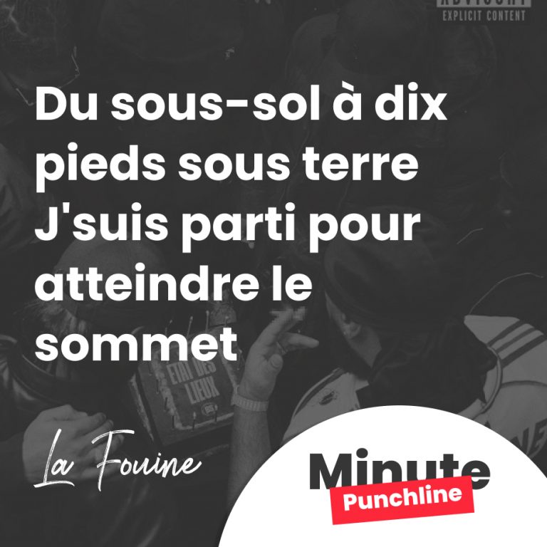 Du sous-sol à dix pieds sous terre J'suis parti pour atteindre le sommet