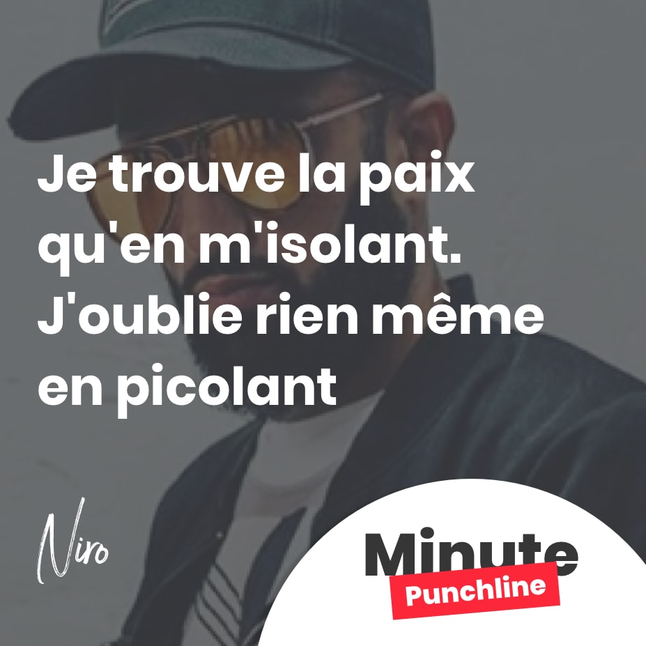 Je trouve la paix qu'en m'isolant. J'oublie rien même en picolant