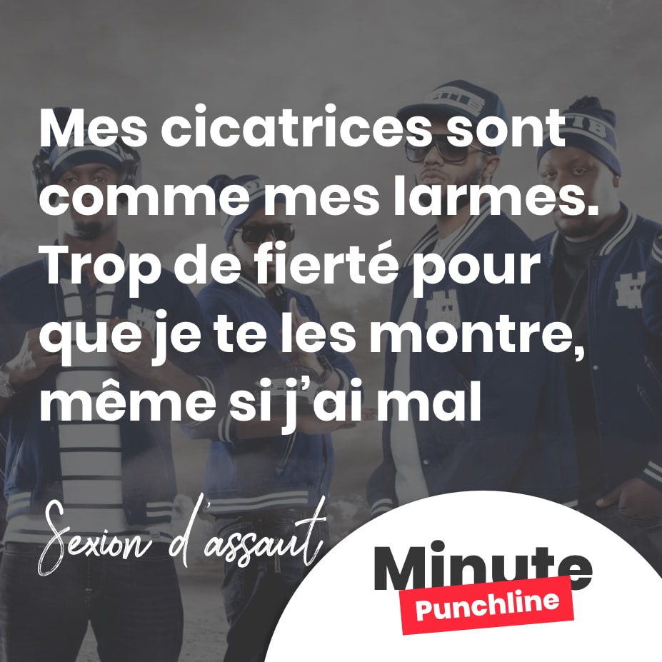 Mes cicatrices sont comme mes larmes. Trop de fierté pour que je te les montre, même si j’ai mal