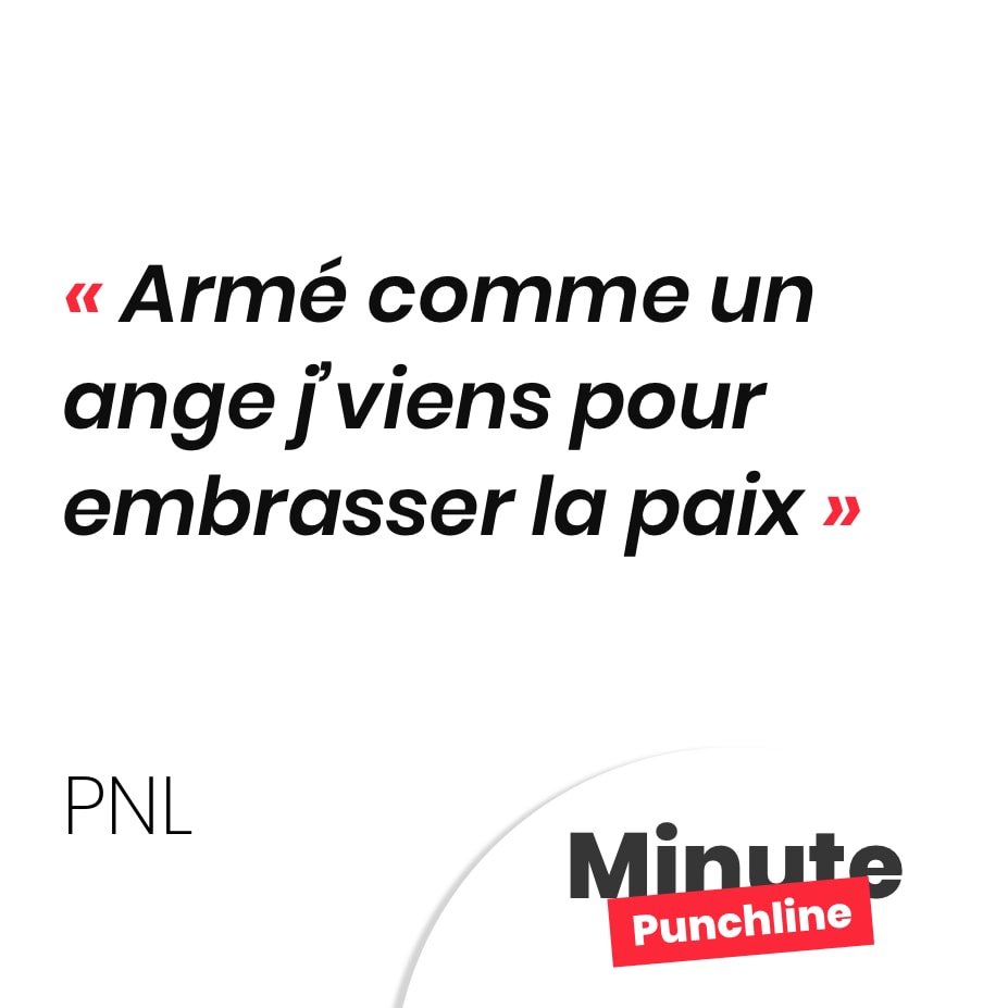 Armé comme un ange j’viens pour embrasser la paix