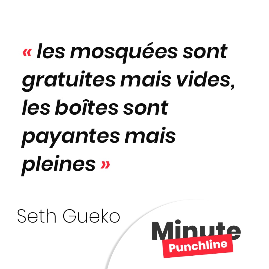 les mosquées sont gratuites mais vides, les boîtes sont payantes mais pleines